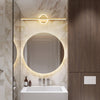 Creative geometric long strip mirror front wall lamp