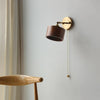 Walnut all copper wall lamp