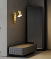 All copper led bedroom wall light