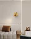 All copper bedside rotating wall lamp