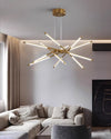 Geometric line LED chandelier