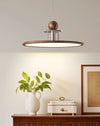 Walnut color flying saucer chandelier