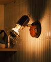 Walnut Rotatable Bedside Wall Lamp