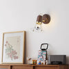 Walnut Rotatable Bedside Wall Lamp