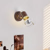 Walnut Rotatable Bedside Wall Lamp