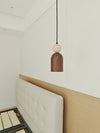 Japanese style walnut color chandelier