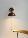 Walnut all copper wall lamp