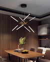 Geometric line LED chandelier