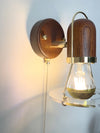 Walnut Rotatable Bedside Wall Lamp