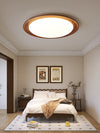 Ultra-thin walnut bedroom ceiling lamp