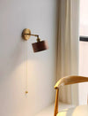 Walnut all copper wall lamp