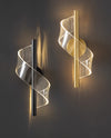 All copper spiral led wall light