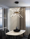 Geometric line LED chandelier