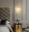 French cream style glass wall lamp