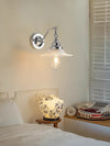 French retro glass bedroom bedside corridor wall lamp