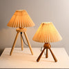 Japanese style pleated bedside table lamp