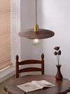 Black walnut single head chandelier