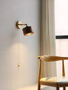 Walnut all copper wall lamp