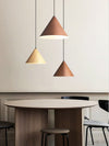 Simple wood grain chandelier