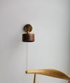 Walnut all copper wall lamp