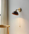 Walnut all copper wall lamp