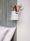 Nordic personalized leather belt bedroom wall lamp