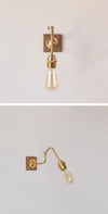 Japanese style vintage brass wall lamp