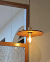 Black walnut single head chandelier