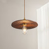 Black walnut single head chandelier