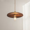 Black walnut single head chandelier