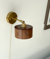 Walnut all copper wall lamp