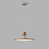 Walnut color flying saucer chandelier