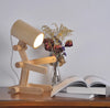 Japanese style log creative table lamp