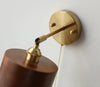 Walnut all copper wall lamp