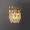 French creative glass aisle wall lamp