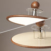 Walnut color flying saucer chandelier