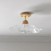 Retro lotus leaf aisle ceiling lamp