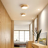 Creative solid wood LED ceiling lamp