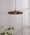 Black walnut single head chandelier