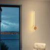 Minimalist solid wood strip LED wall light