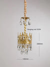 Vintage brass crystal chandelier