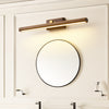 Solid wood long mirror front wall lamp