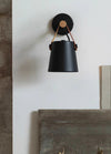 Nordic personalized leather belt bedroom wall lamp