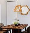 Triangular solid wood chandelier