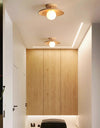 Japanese solid wood corridor aisle ceiling lamp