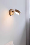 Rotatable bedroom solid wood wall lamp