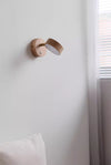 Rotatable bedroom solid wood wall lamp