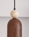 Japanese style walnut color chandelier