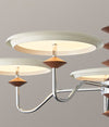 French medieval style flying saucer chandelier