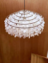 French style living room shell chandelier